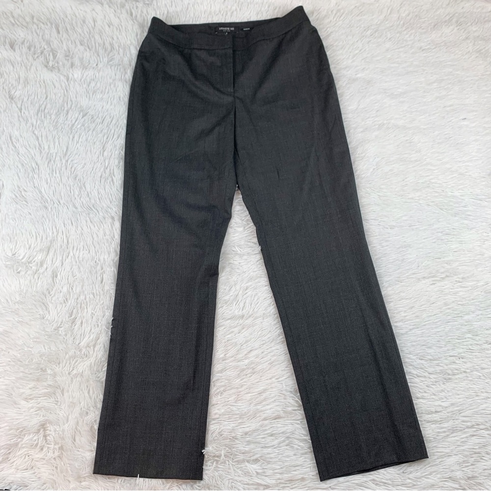 Lafayette 148 Barrow stretch wool‎ straight leg pants trousers grey workwear - Picture 2 of 10